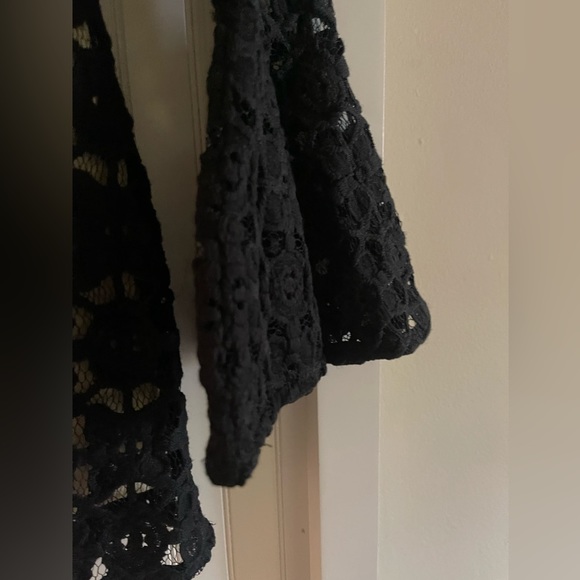 Free People Back to Black Crochet Mini Dress 4 - Picture 12 of 16